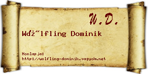 Wölfling Dominik névjegykártya