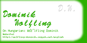 dominik wolfling business card